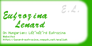 eufrozina lenard business card
